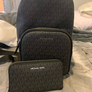 Michael Kors sling bag and wallet